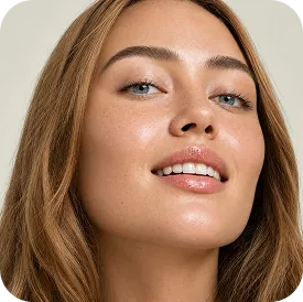 A model wearing her custom DCYPHER foundation